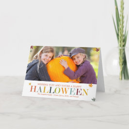 Halloween-kort med höstmotiv för foton kort