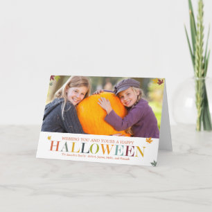 Halloween-kort med höstmotiv för foton kort