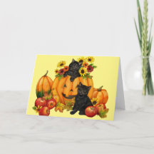 Halloween-kort med kattunge till sondotter