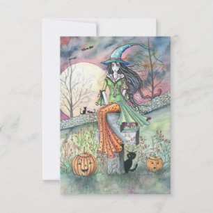 Halloween-kort med oktoberskylning kort