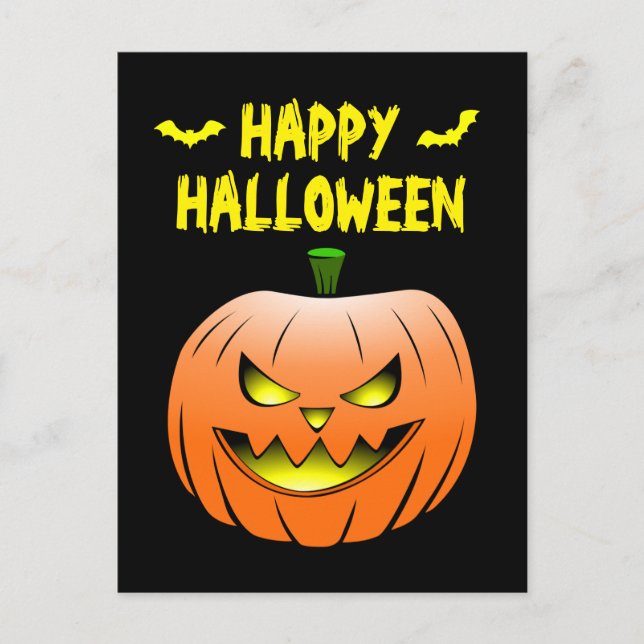 Halloween-kort med pumpa vykort (Framsida)