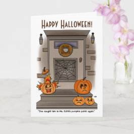 Halloween-kort med pumpagrattis kort