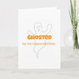 Halloween-kort med skämt om att ha blivit ghostad kort
