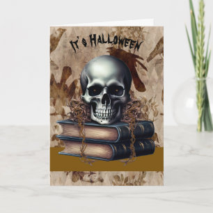 Halloween-kort med Skeleton Tack Kort