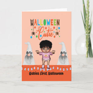Halloween-kort med Spädbarn First Halloween Tack Kort