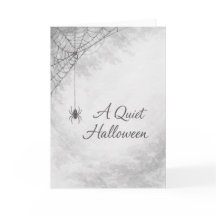 Halloween-kort med spindel och spindelnät  