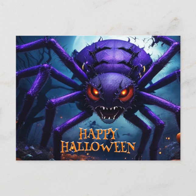 Halloween-kort med spindeldjävul vykort (Framsida)