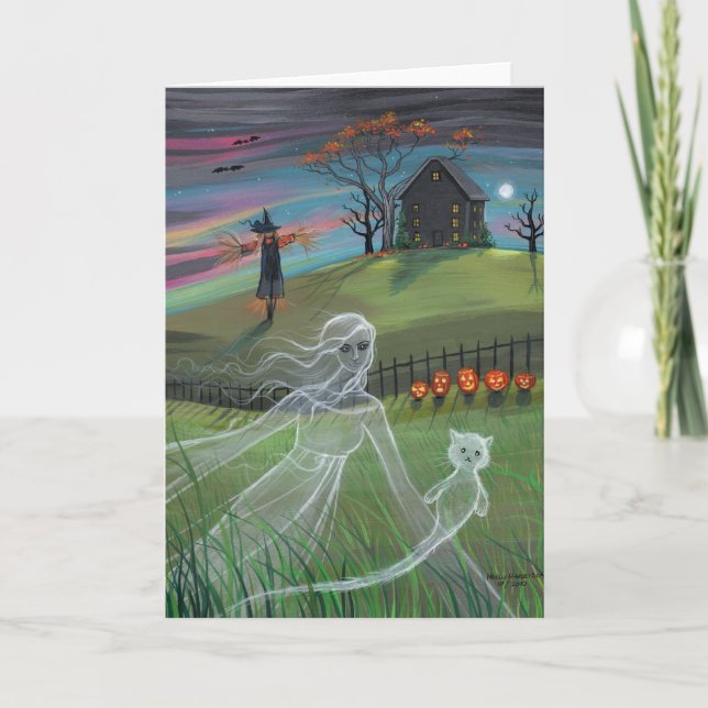 Halloween-kort med spökvänner av Molly Harrison Kort (Framsida)