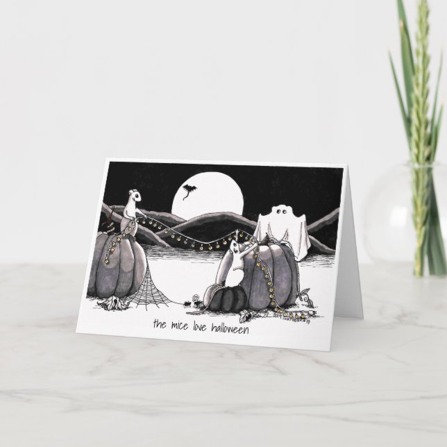 Halloween-kort: Mice Kärlek Halloween Kort (Framsida)