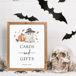 Halloween-kort och presentkort för babyskor poster