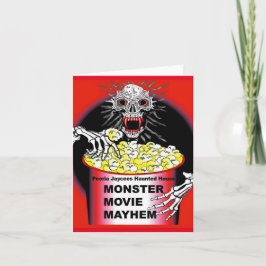 Halloween-kort Skeleton-estrat popcorn Kort