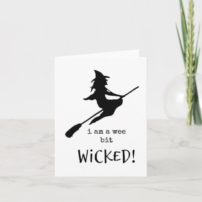 Halloween-kort, Webit Wicked, Witch Card Kort (Framsida)