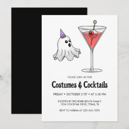 Halloween-kostym & Cocktailfest Inbjudningar