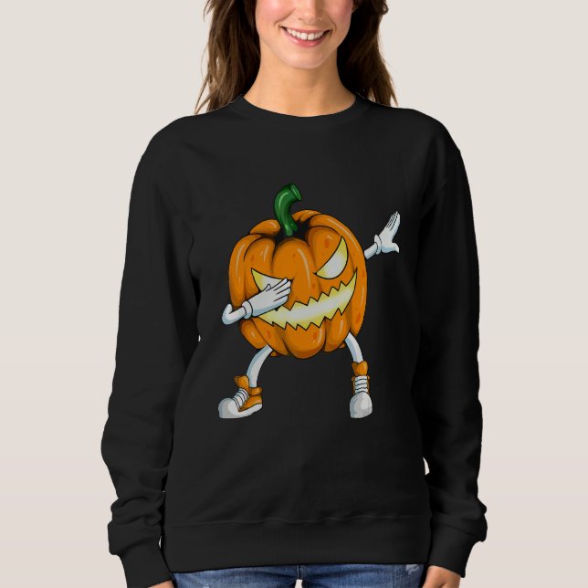 Halloween-kostym Dab  Pumpahuvud gör Dabbing T Shirt (Framsida)