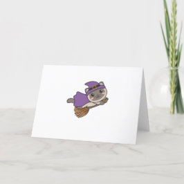 Halloween kostym för barn katt häxa helgkort