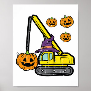 Halloween-kostym för barn, kran konstruktion lastb poster