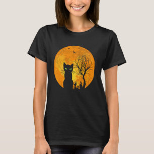 Halloween-kostym för katt Retro kattälskare Kuslig T Shirt
