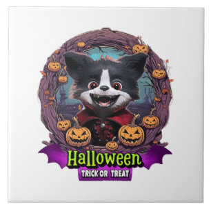 Halloween-kostym för valp kakelplatta