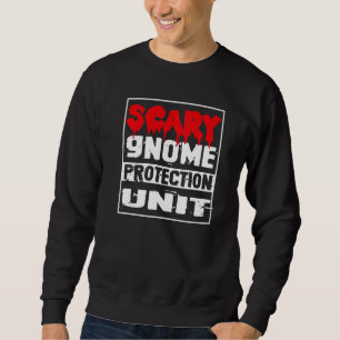 Halloween kostym för vuxna Gnom Läskigt Skydd Uni Lång Ärmad Tröja