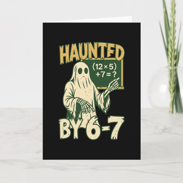 Halloween-kostym hemsökt  kort (Framsida)