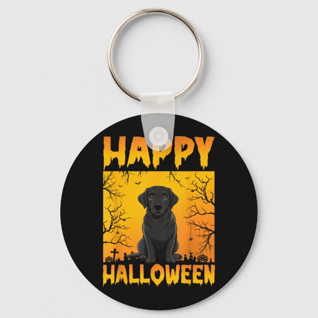 Halloween kostym män kvinnor barn rolig svart nyckelring (Framsida)