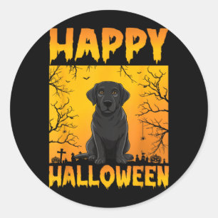 Halloween kostym män kvinnor barn rolig svart runt klistermärke
