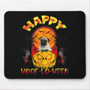 Halloween kostym män kvinnor Mops Rolig Hund Kul Musmatta