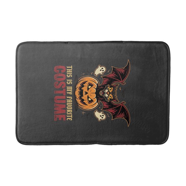Halloween Kostym Monster Pumpa Gotisk Vektor De Badrumsmatta (Framsidan)