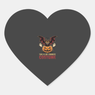 Halloween Kostym Monster Pumpa Gotisk Vektor De Hjärtformat Klistermärke