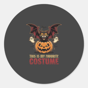 Halloween Kostym Monster Pumpa Gotisk Vektor De Runt Klistermärke