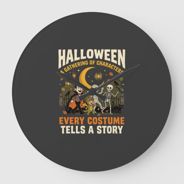 Halloween Kostym Natt Äventyr Stor Klocka (Framsida)