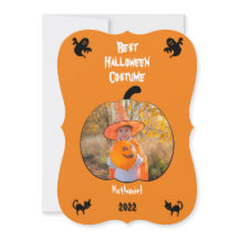 Halloween-kostym Personlig Foto Högtidlig Julkort