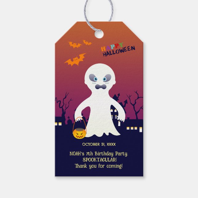 Halloween-kostym Pojke Födelsedagsfest  Presentetikett (Framsidan)