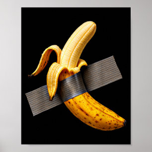 Halloween-kostym Skalad banan Rolig silvertejp Ba Poster