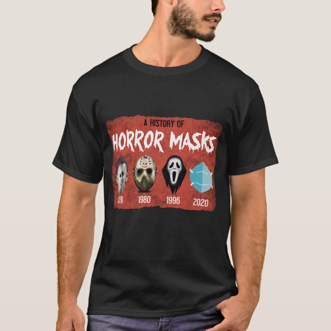 halloween kostym skräckmasker t shirt (Framsida)