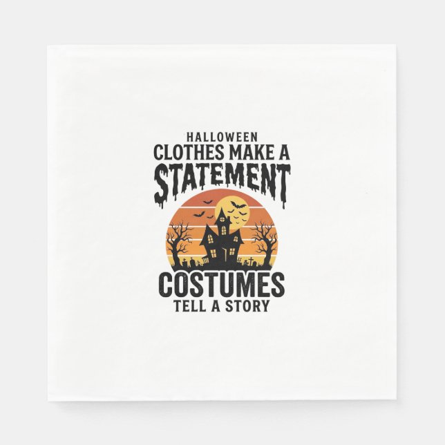 Halloween kostym uttalande Vintage skjorta design_ Pappersservett (Framsidan)
