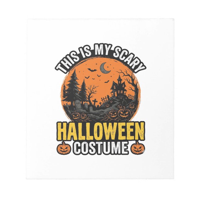 Halloween Kostym Vintage Skräck Anteckningsblock (Framsida)
