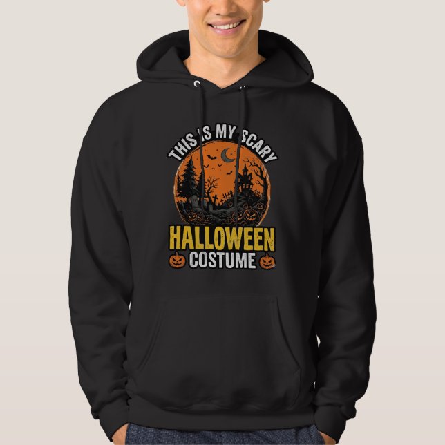Halloween Kostym Vintage Skräck Hoodie (Framsida)