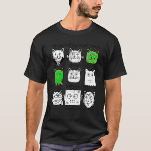 Halloween-kostymer Katt Chibi Skräckfigurer T Shirt