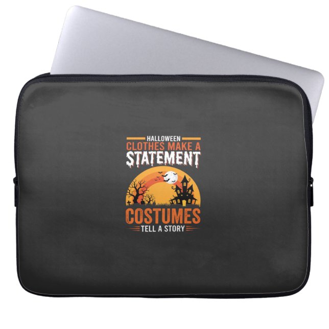 Halloween-kostymer Statement Spökhus-design Laptop Fodral (Framsidan)