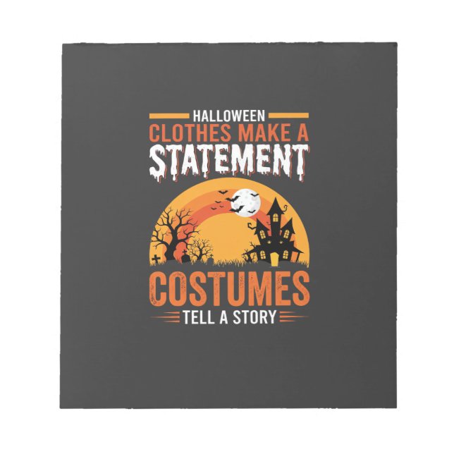 Halloween-kostymer Statement Spökhusdesign Anteckningsblock (Framsida)