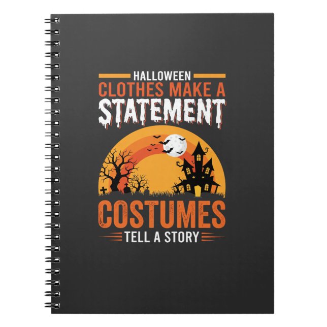 Halloween-kostymer Statement Spökhusdesign Anteckningsbok (Framsidan)