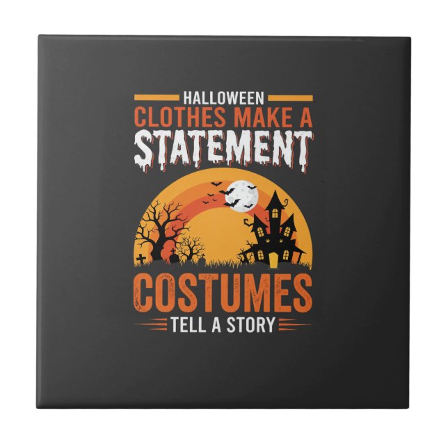 Halloween-kostymer Statement Spökhusdesign Kakelplatta (Framsidan)