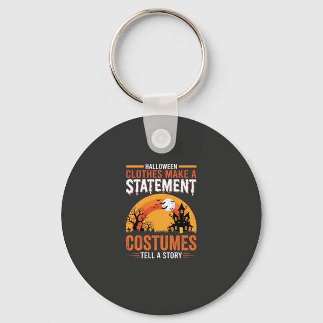 Halloween-kostymer Statement Spökhusdesign Nyckelring (Framsida)