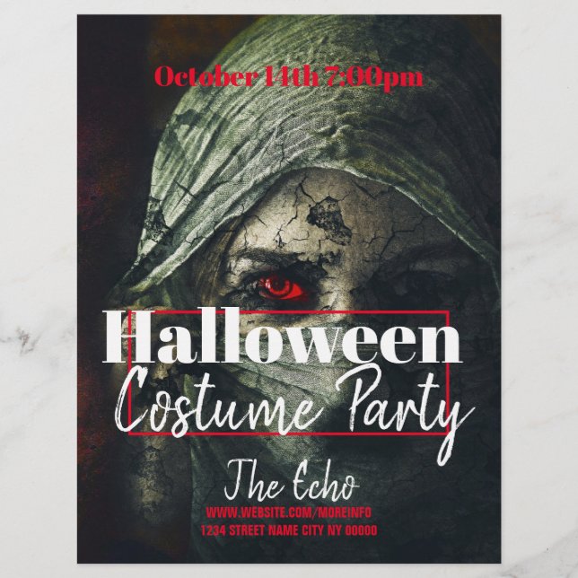 Halloween Kostymfest Flyer (Framsidan)