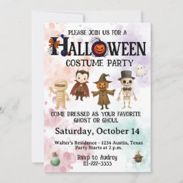 Halloween Kostymfest För Alla Åldrar Inbjudningar