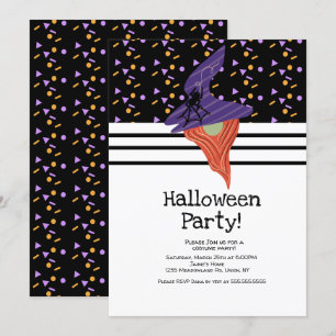 Halloween-kostymfest Gnome Doodles Konfetti Inbjudningar