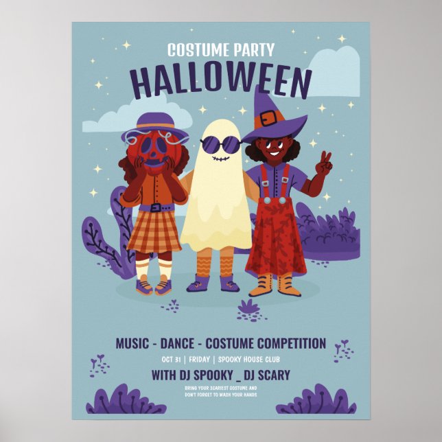 Halloween kostymfest, Halloween natt  Poster (Framsidan)