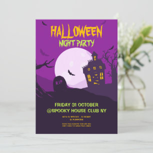 Halloween kostymfest, Halloween nattfest Inbjudningar