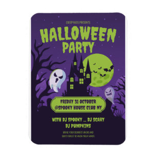 Halloween kostymfest inbjudan Halloweenfest Magnet